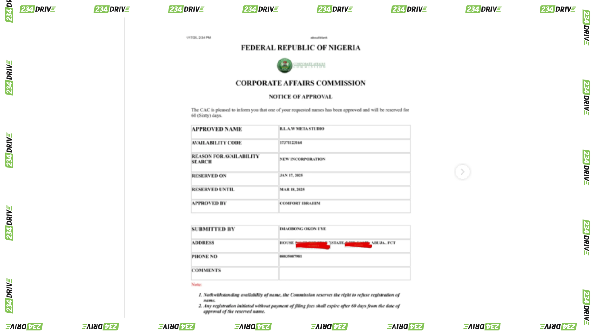 efcc kyc form