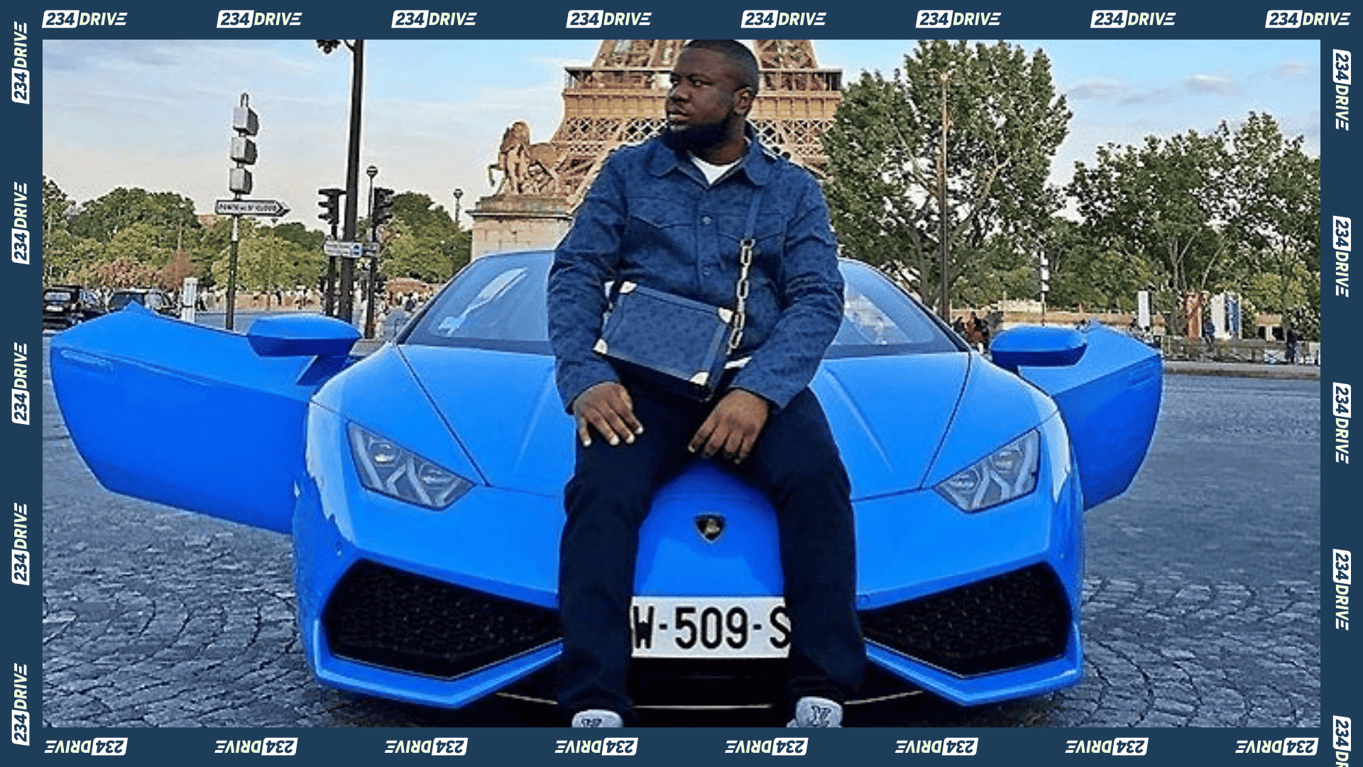 Hushpuppi and his lamborghini