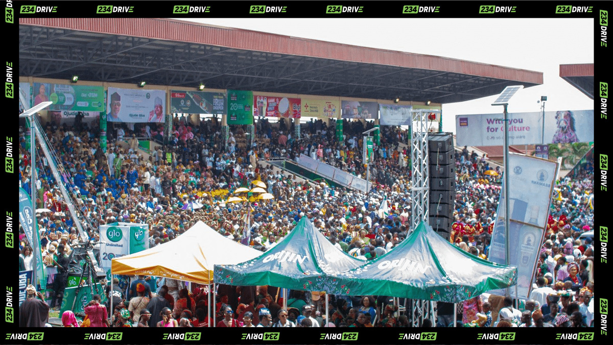 The crowd at the Ojude Oba Festival