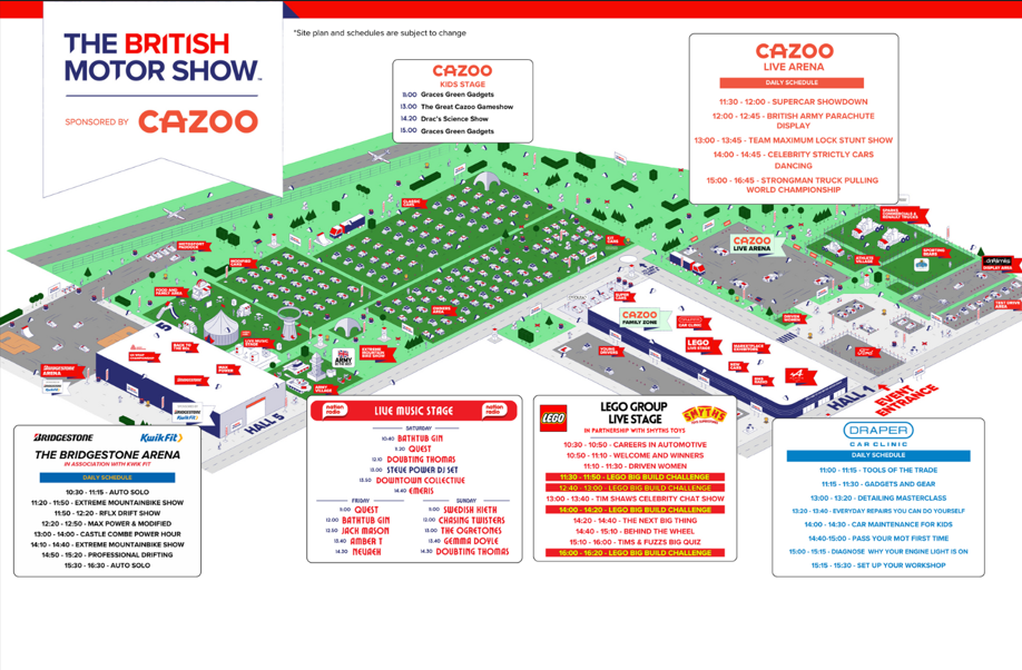 british motor show floor plan