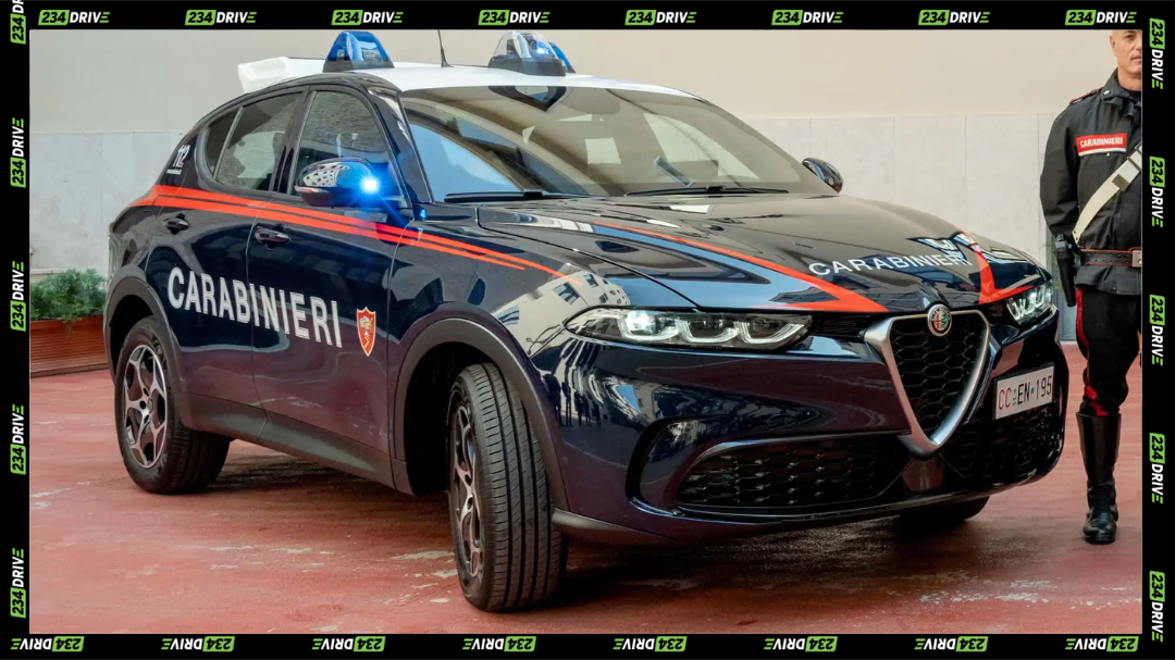 Italy’s Carabinieri deploy a partially armored Alfa Romeo Tonale Hybrid, balancing fuel savings, everyday patrol range, and survivability in urban operations. |Source: Motor1