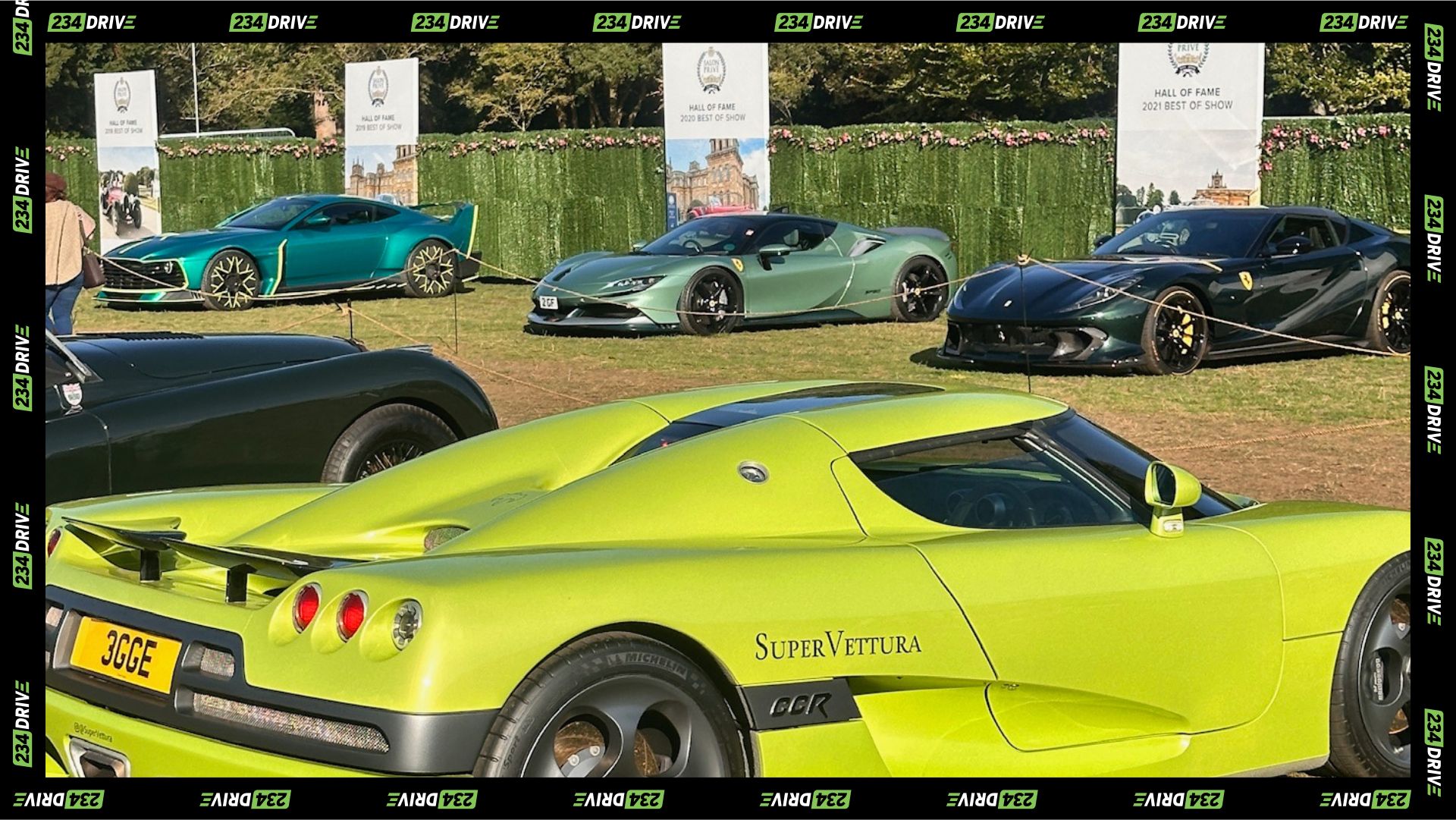 RUF SCR, Aston Martin Vanquish Zagato and a Lamborghini Miura