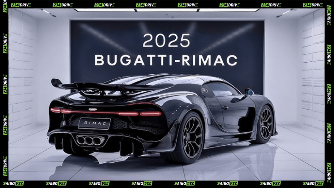 A 2025 Bugatti-Rimac model under Rimac’s direction merging Bugatti’s design heritage with Rimac’s electric performance vision. | Source: YouTube