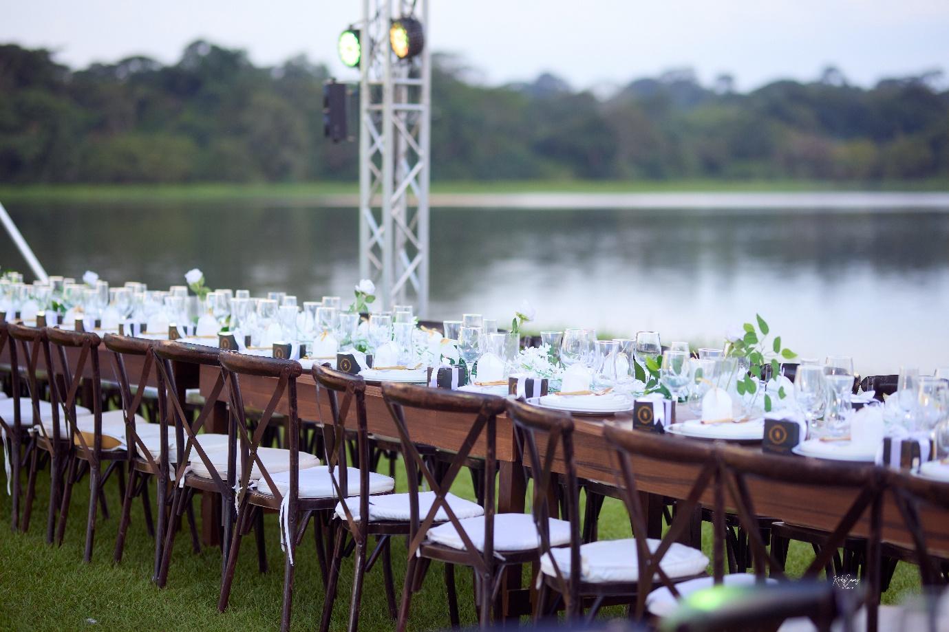 The reception setup at IITA. Source: Rocky Emmy Photography
