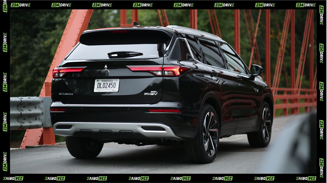 Mitsubishi Outlander PHEV Back View. Source: Car and Driver