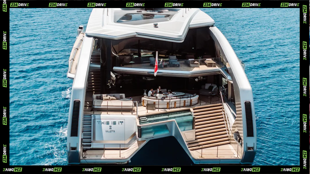 Rear view of "This is it" superyacht