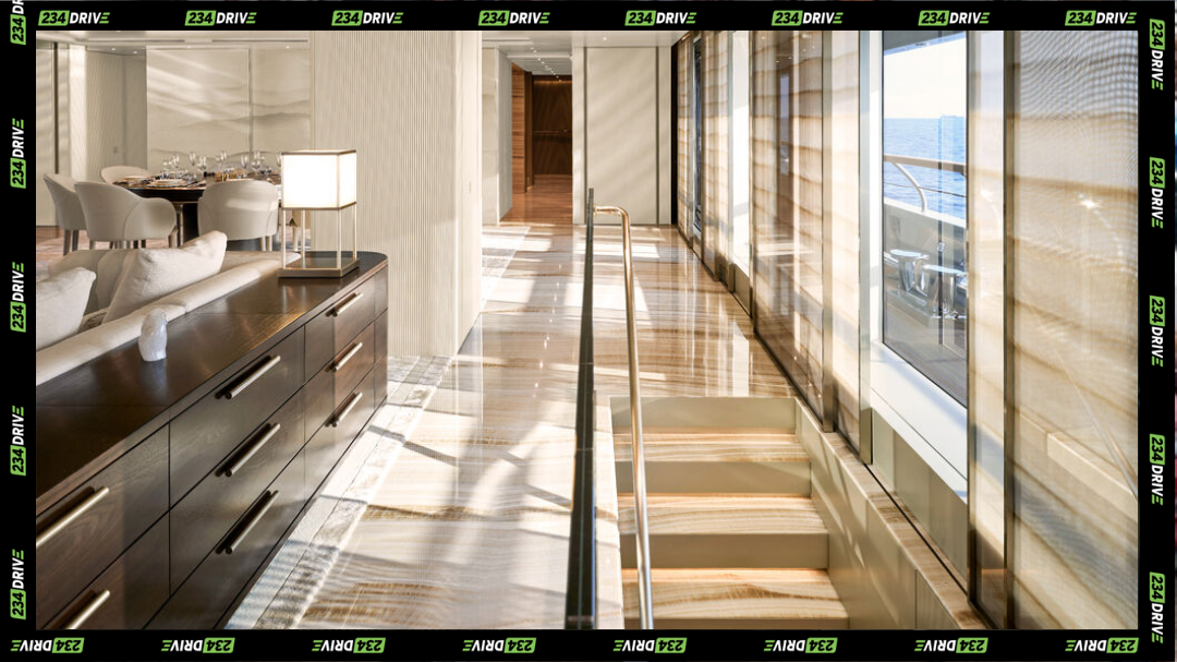 inside of the No Rush Super yacht