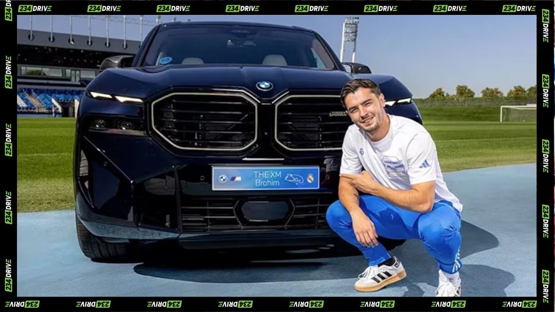 Brahim Díaz and his BMW XM. Source: Morocco World News