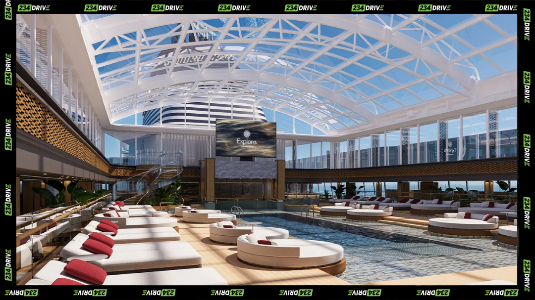 indoor pool on the explora III luxury cruise yacht