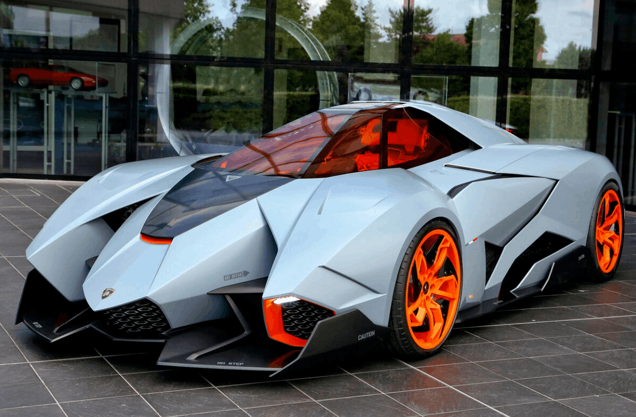 The Lamborghini Egoista shows off its fighter-jet-inspired shape and extreme single-seat design.