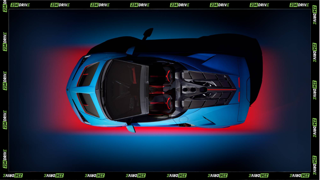 Aerial view of the Fenomeno Roadster, Lamborghini’s most powerful open top car. | Source: Lamborghini
