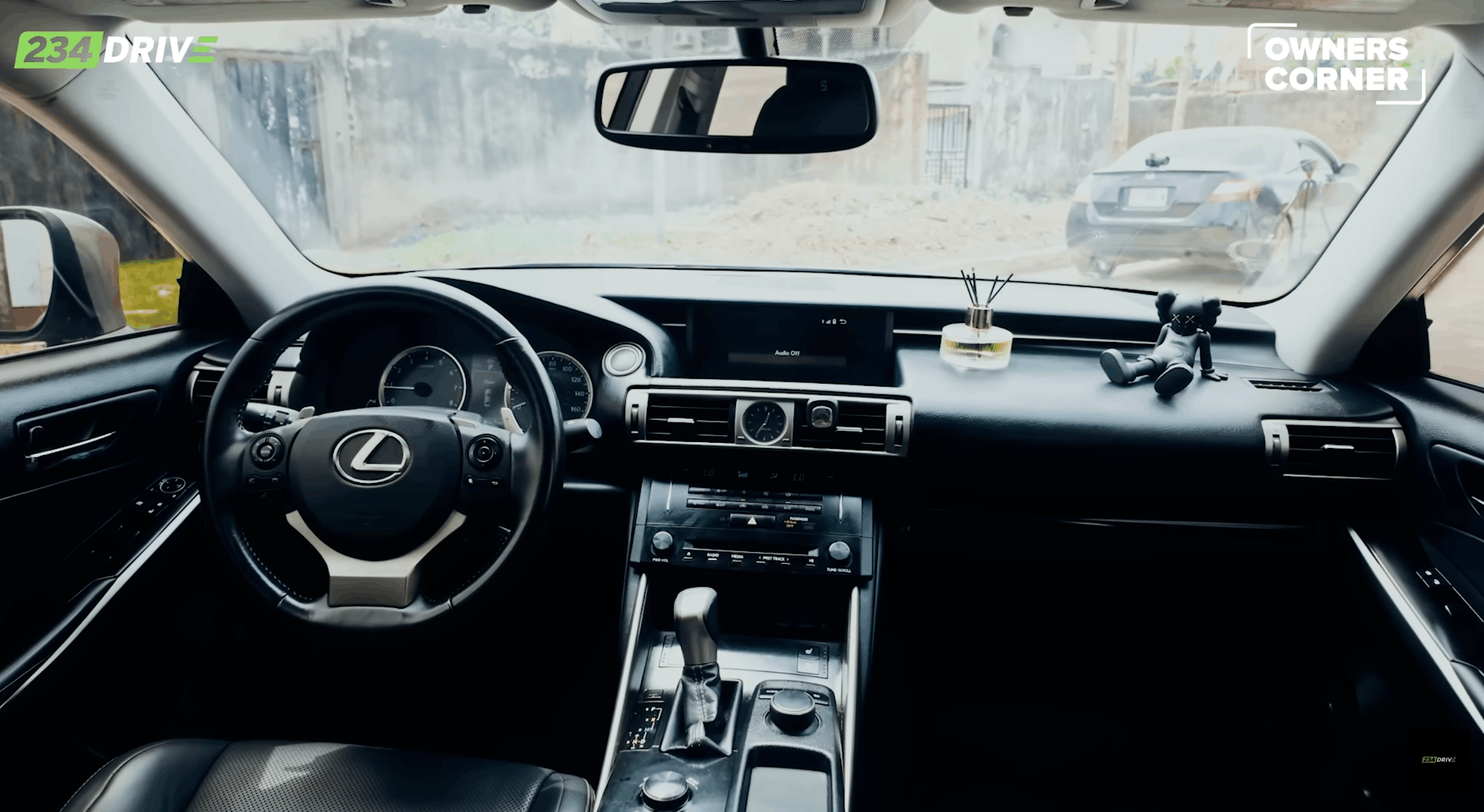 The black Lexus interior gives Ofure the premium feel she wanted without extra drama.
