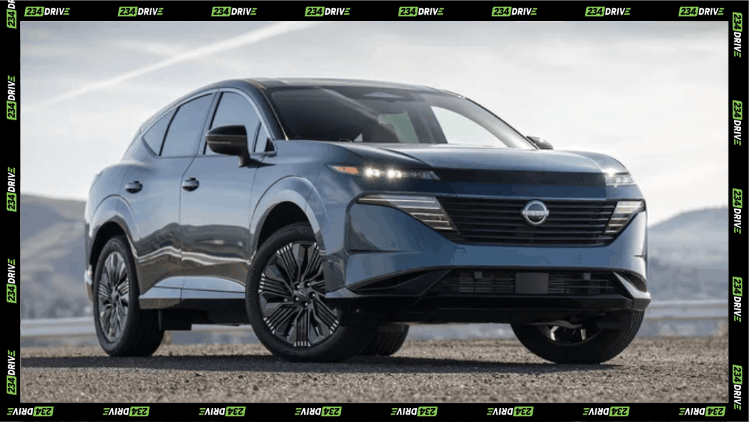 Grey Nissan Murano SUV parked on a road with a 234Drive branded border.