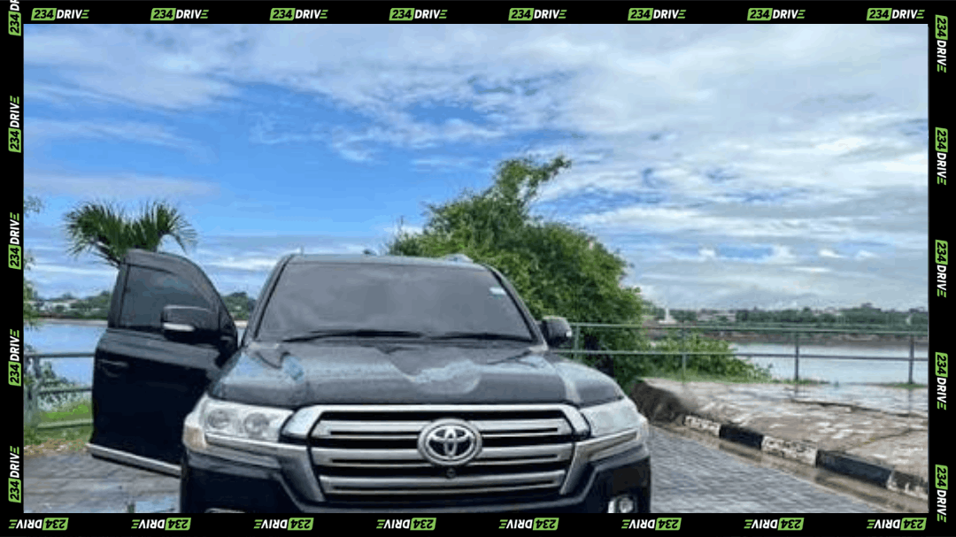 Black Toyota Prado, identified as Jiji’s most-listed model, stands beside a waterfront as Kenyan vehicle prices rise by 72%.