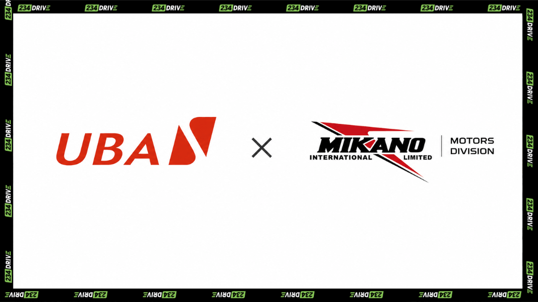 UBA and Mikano Motors Division logos appear side by side on a white background, highlighting their auto financing partnership in Nigeria.