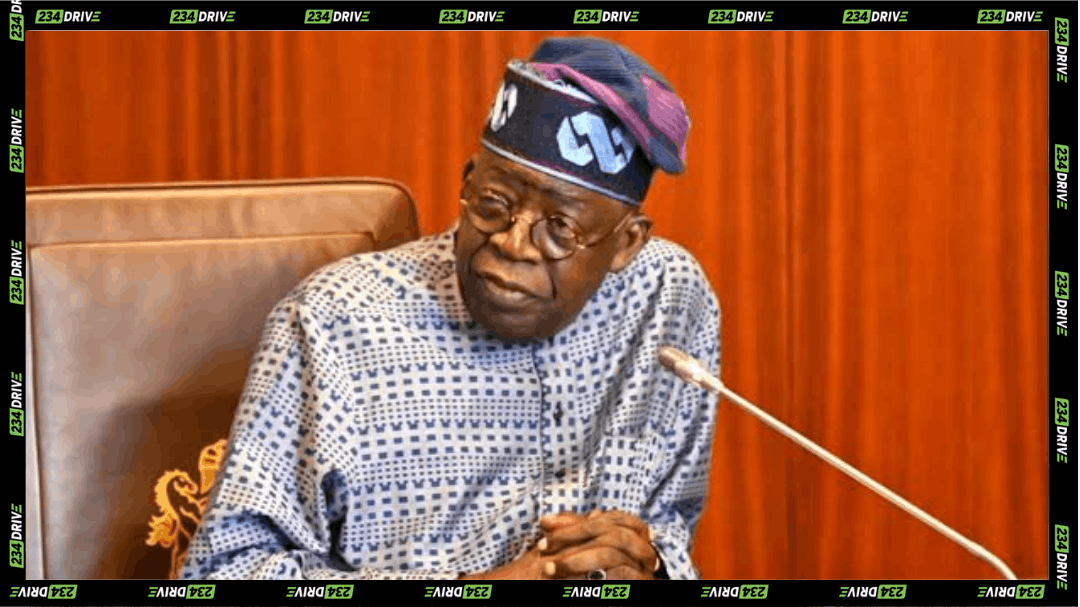 President Bola Tinubu sits before a microphone as he declares cheaper transport fares from October and expands Nigeria’s CNG conversion and refuelling plan.