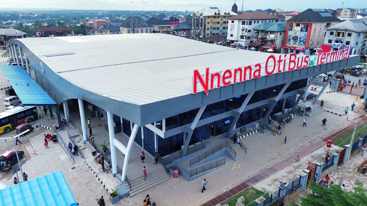 Aerial view of the Prof. Nnenna Nnannaya Oti Central Bus Terminal building in Umuahia Abia State